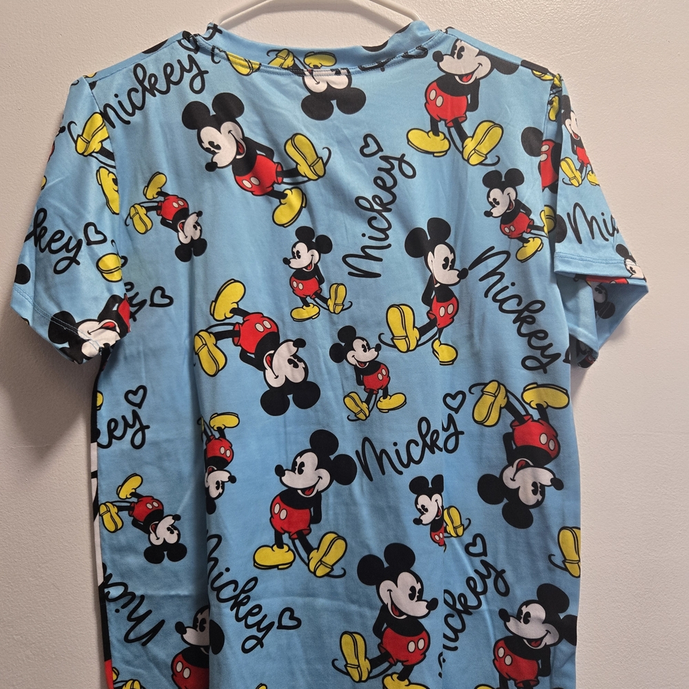 Mickey Mouse Light Blue Graphic Short Sleeve Tee - Picture 2 of 2